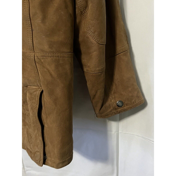 BILERMAN Jacket Men’s L Tan Brown Suede Coat Lined Interior Pockets Nature - Picture 7 of 16